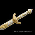 Meteorite Iron Golden Dragon Sword Luxury Collection Edition Short Steel Sword Handmade Crafts